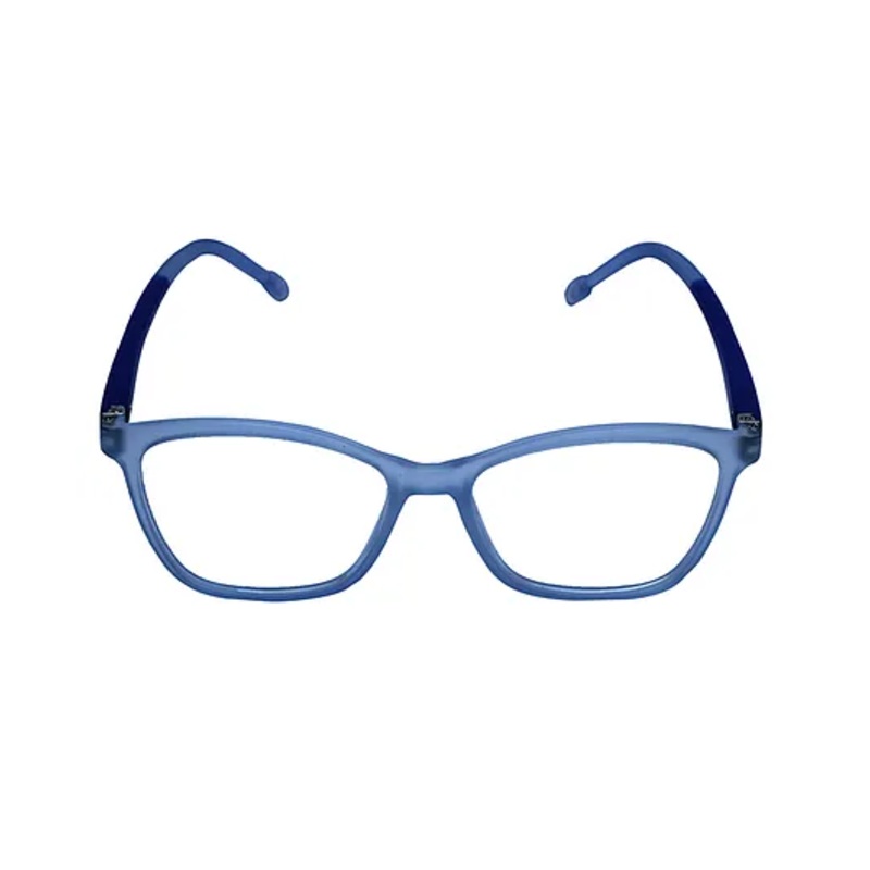 Spiky Blue Block Zero Power TR90 Anti Glare Glasses – Grey