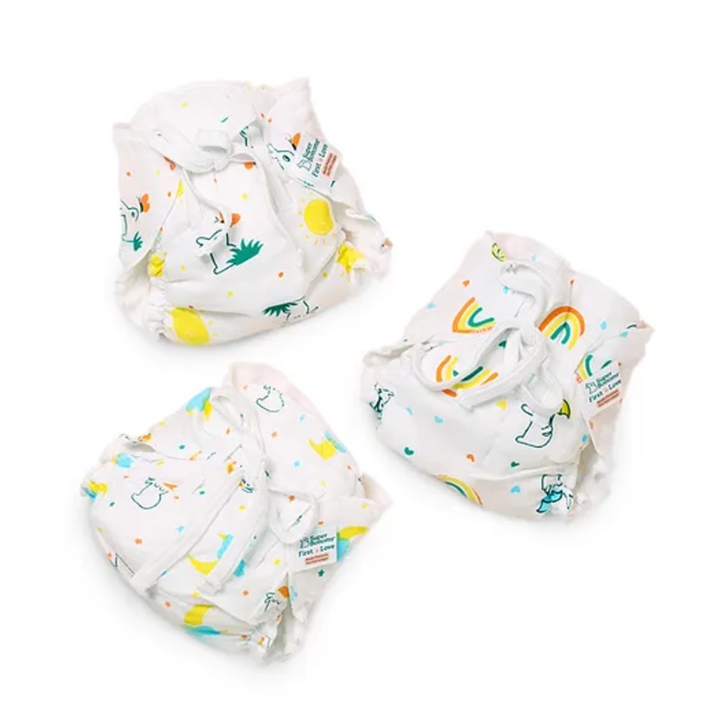 SuperBottoms Premium Muslin DryFeel Langot for 0 – 9M Babies – Bummy Land | Pack of 3 | 5-10kg