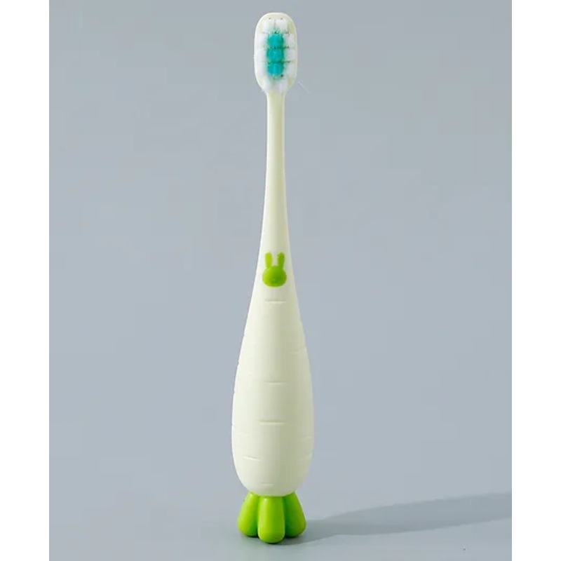 Tooth Brush with Ultra Soft Bristles Carrot Design – White