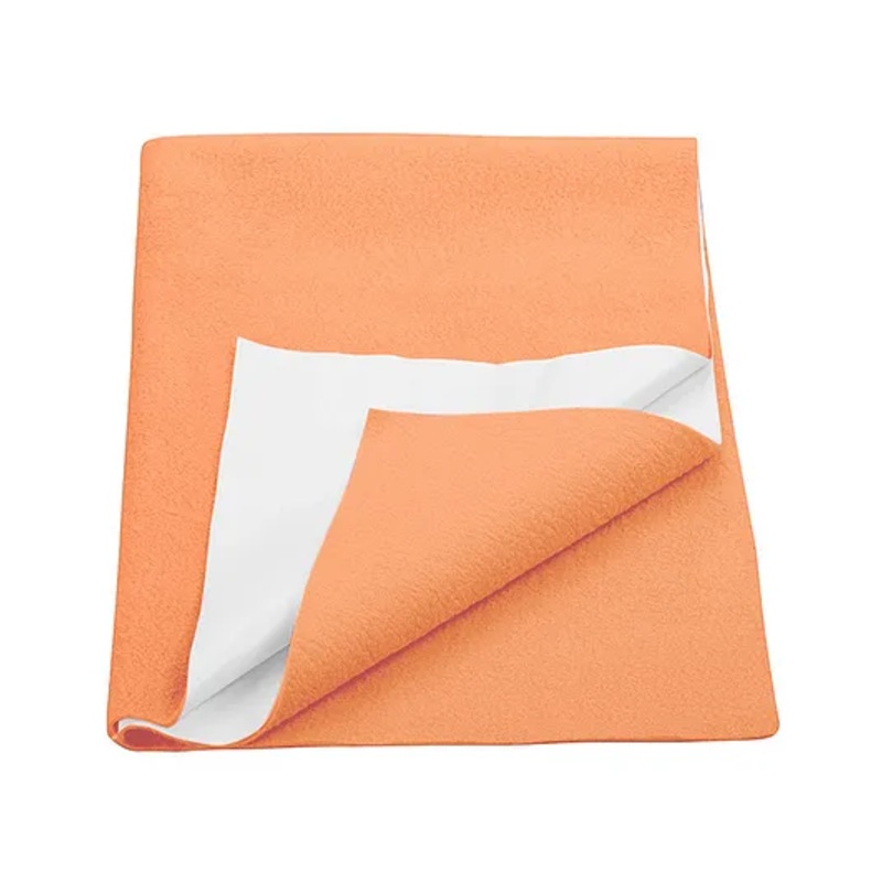 Trance Supersoft Baby Dry Sheet Quick Dry Waterproof Baby Bed Protector Sheet for Kids- Small, Orange