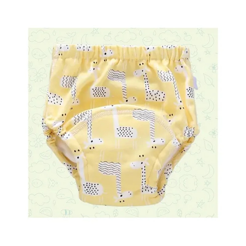Zikku Potty Training Pants for Baby Pull up Design Reusable Giraffe Print – Yellow