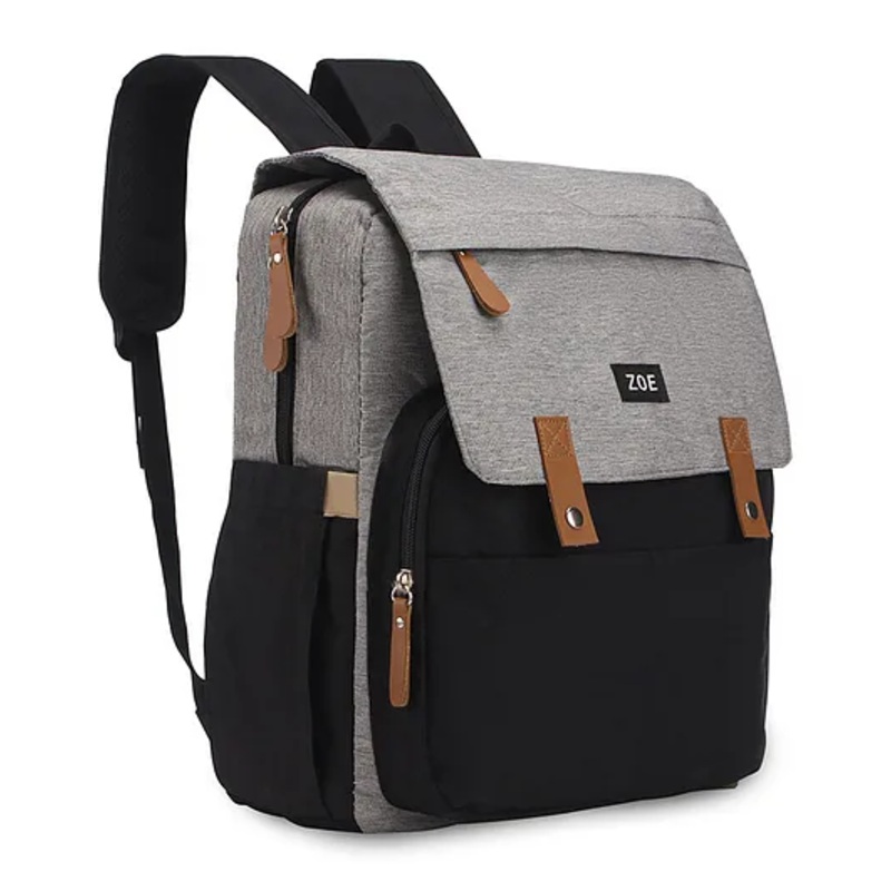 Zoe Multi-purpose Travel Friendly Diaper Backpack With Pacifier Holder – Black