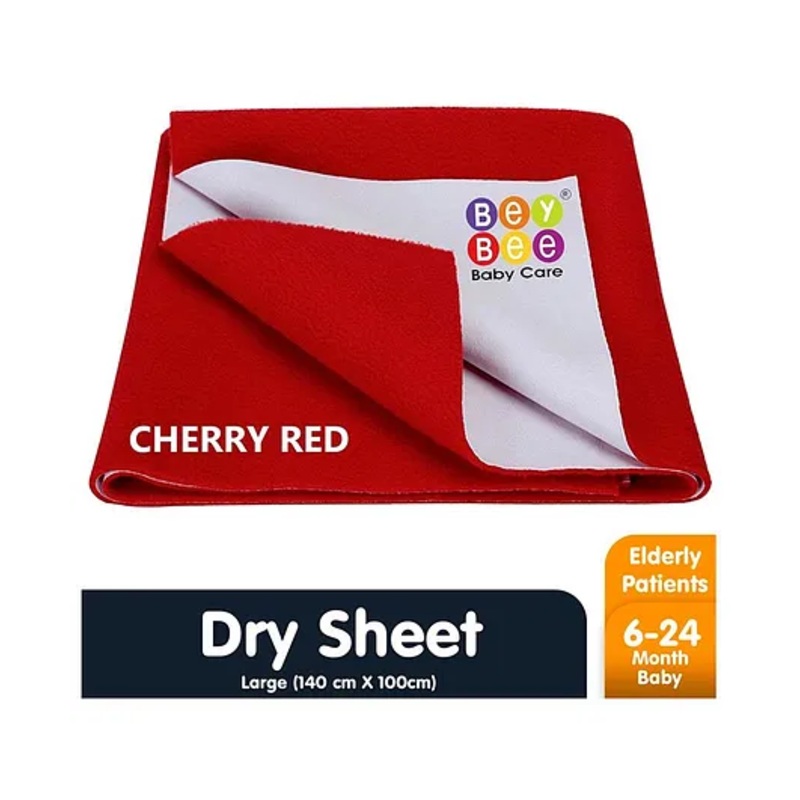 Bey Bee Waterproof Bed Protector Dry Sheet Large – Red