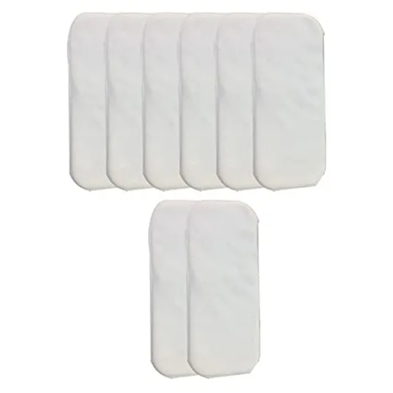 Chinmay Kids Baby Insert Pads Reusable Soft 5 Layers Inserts For Baby Cloth Diaper High Absorbing Washable Liners Set Of 8 – White