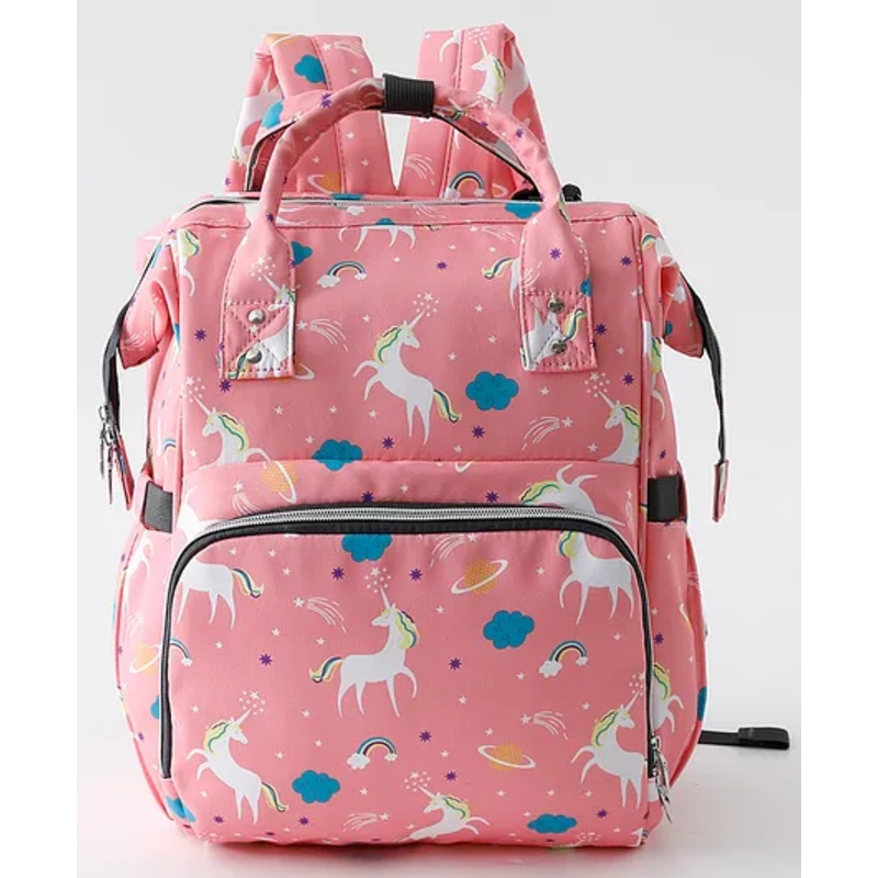 Fab N Funky Magical Unicorn Multipurpose Diaper Backpack – Pink