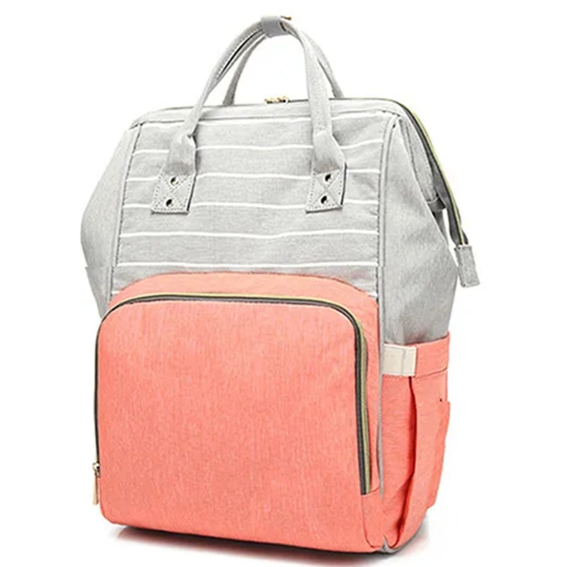 House of Quirk Diaper Bag Maternity Backpack Stripe Pattern –  Pink
