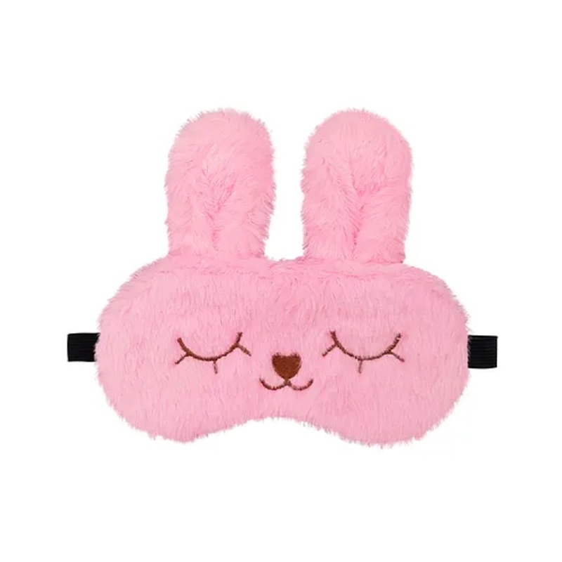 Jenna Fur Bunny Pink Cute Sleeping Eye Mask