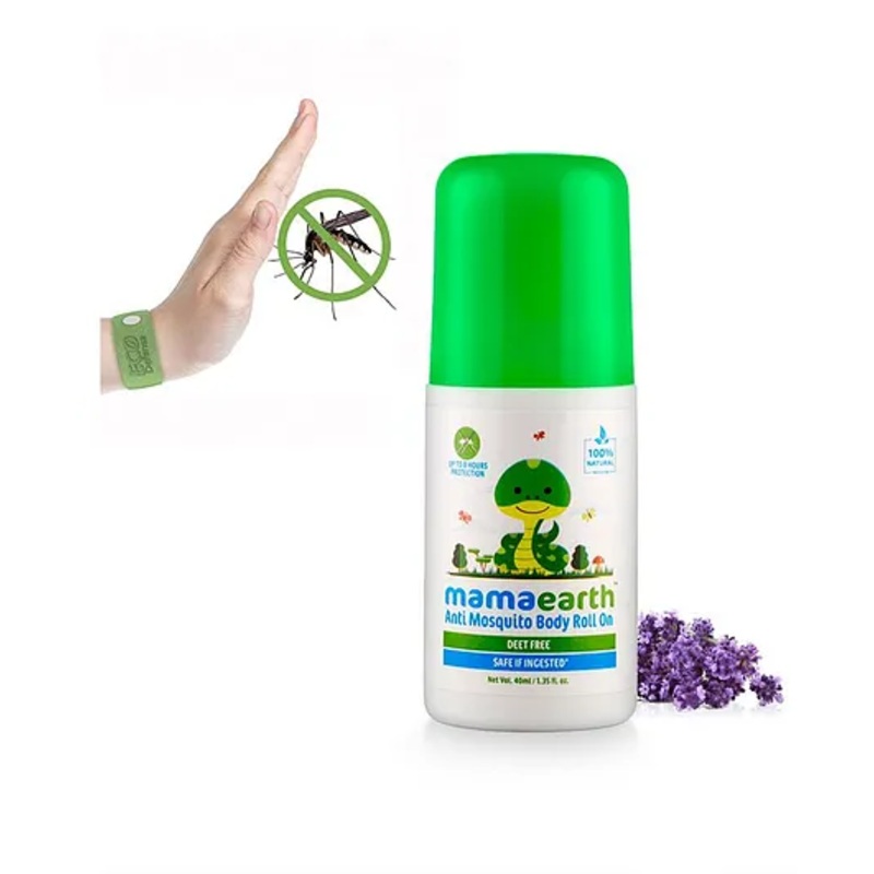 mamaearth Natural Anti Mosquito Body Roll On with Citronella Eucalyptus & Lemongrass Oil – 40 ml