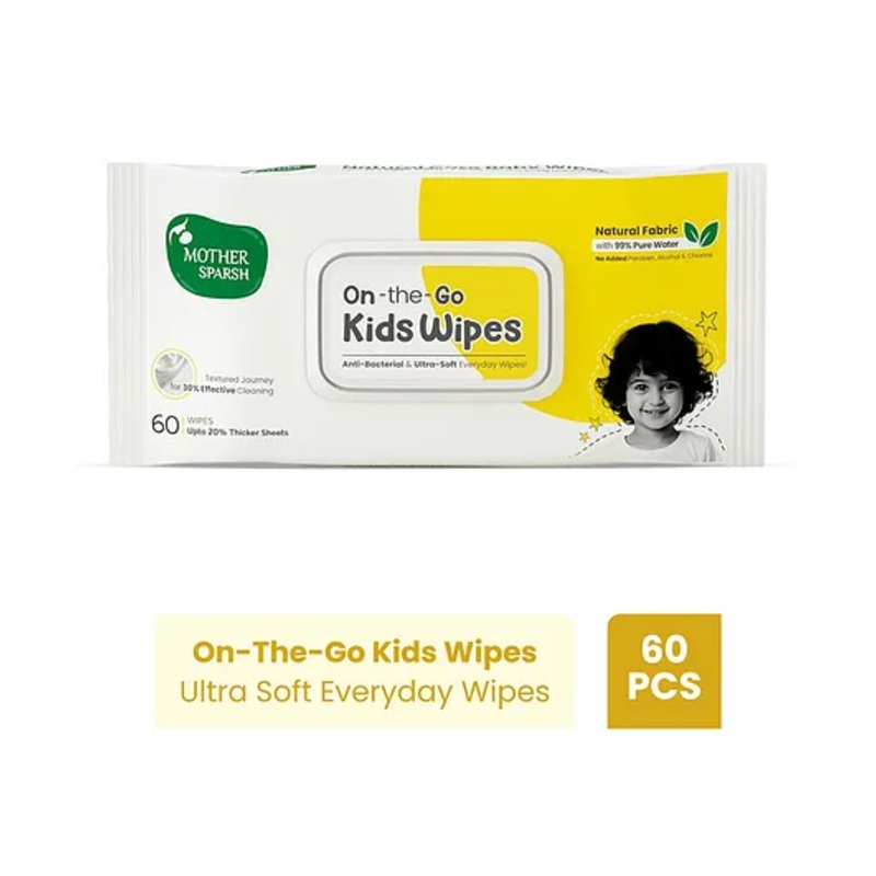Mother Sparsh On the Go Wipes for Kids – 60 Pieces