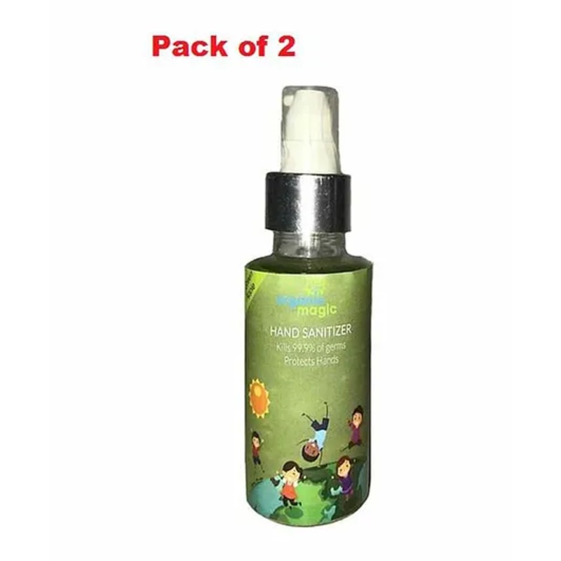 Organic Magic Pocket Hand Sanitizer Green Apple Pack of 2 – 100 ml Each