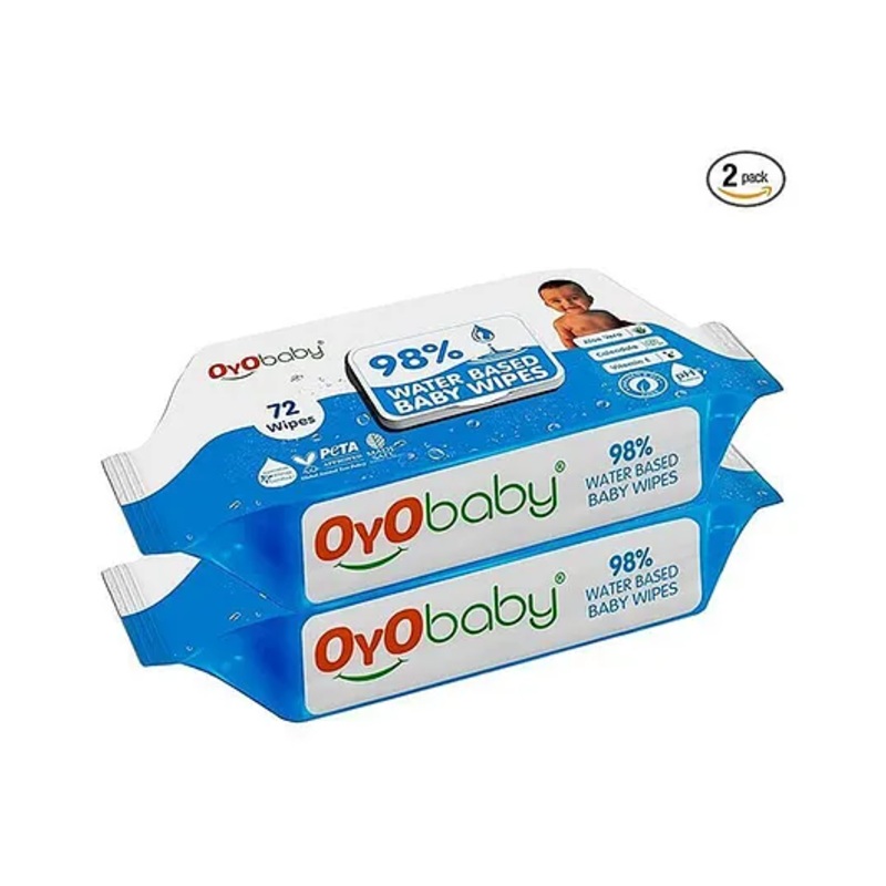 Oyo Baby Wipes Offers Combo Wet Wipes With Lid Water Wipes for Newborn babies Pack of 2 – 144 wipes