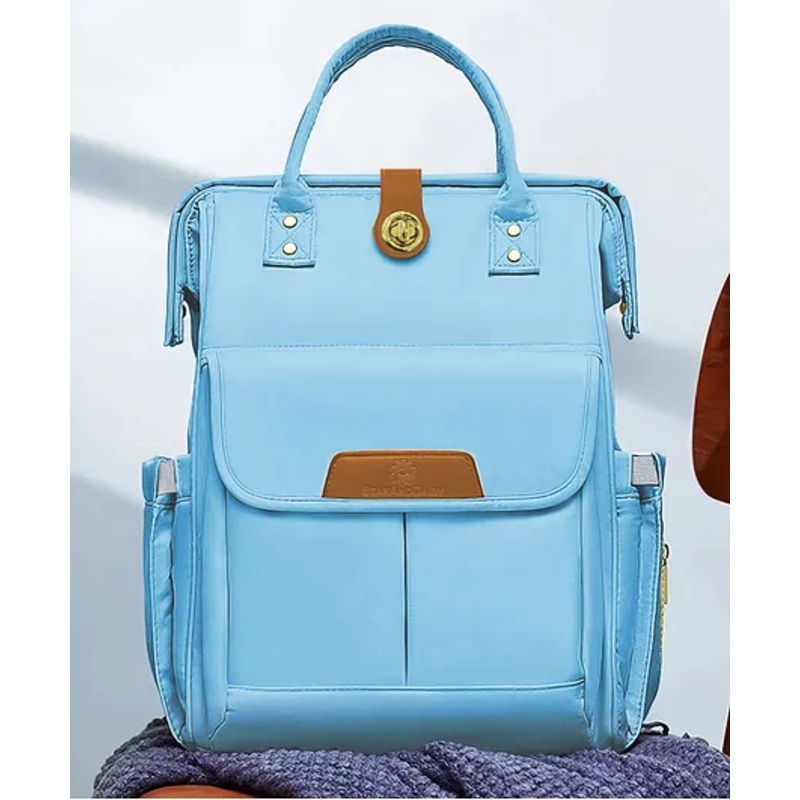 StarAndDaisy Diaper Bag for Mother with Multi Compartments & 2 Insulated Bottle Pocket, Stylish, Waterproof, Travel Friendly,  Blue