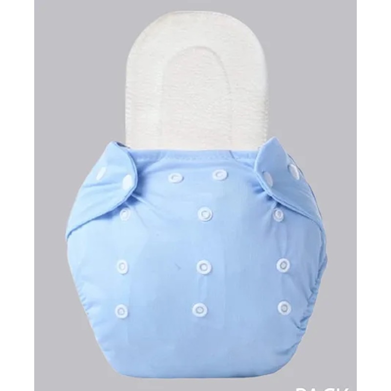 The Cheeky Kidzz Baby Quirky 1 Bamboo Microfiber Soaker Inserts & 1 Adjustable Reusable Cloth Diaper – BLUE