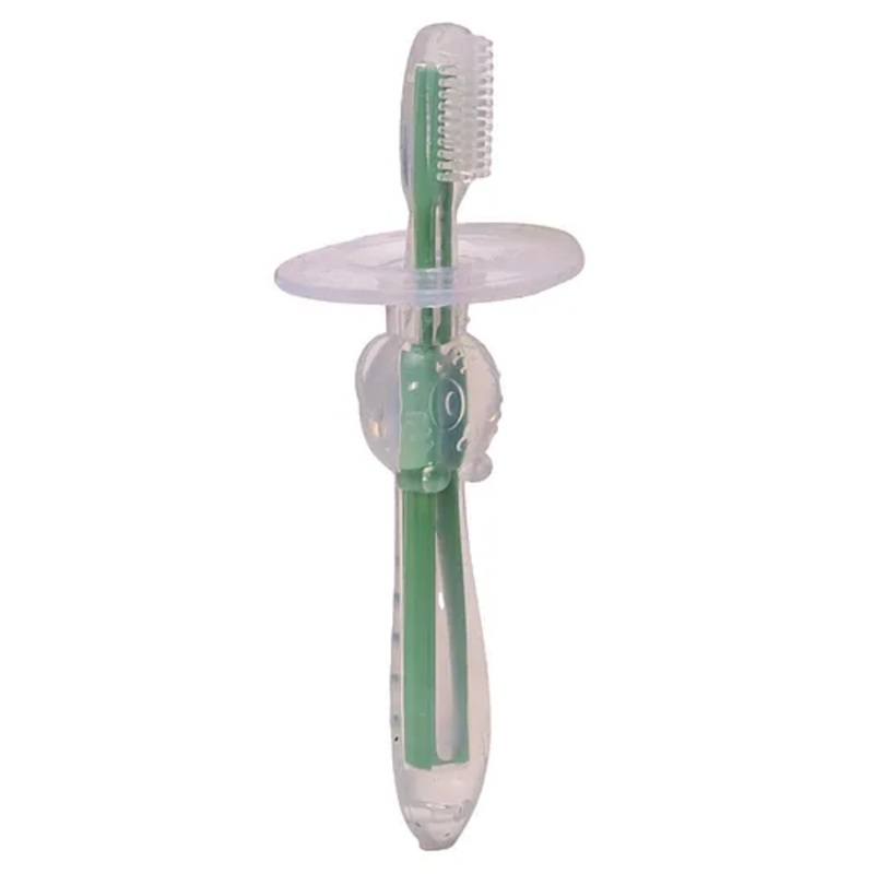 Adore Baby Training Toothbrush With Anti Choking Shield – Green