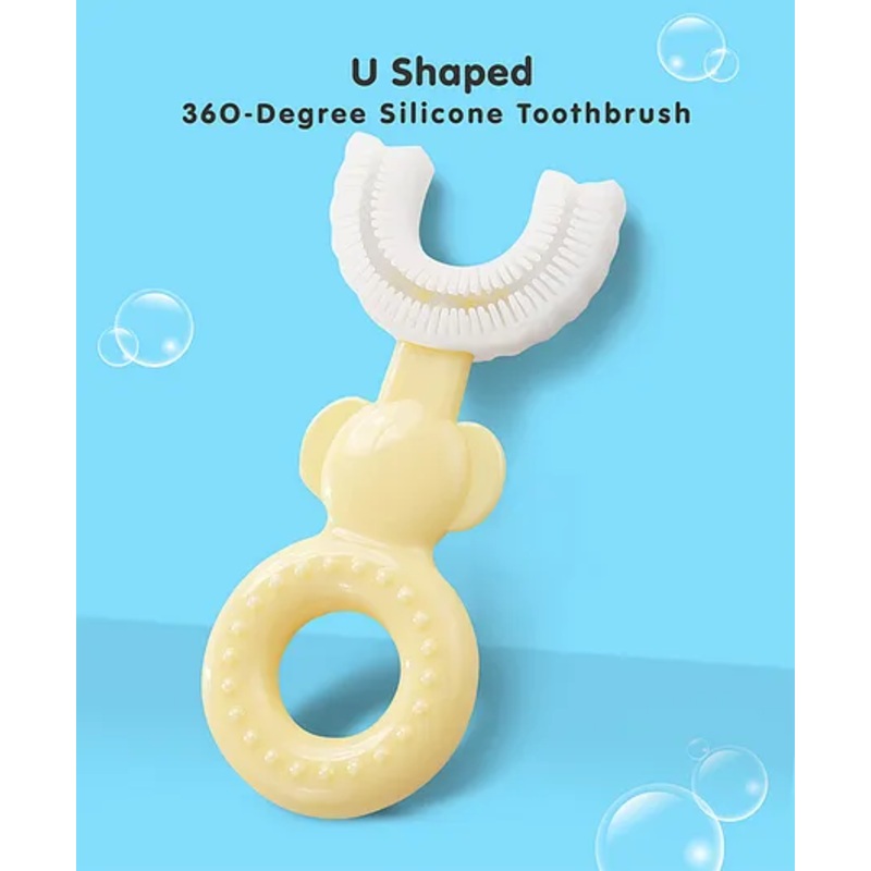 Domenico Soft Sillicone U-Shaped Head 360 Toothbrush – Yellow