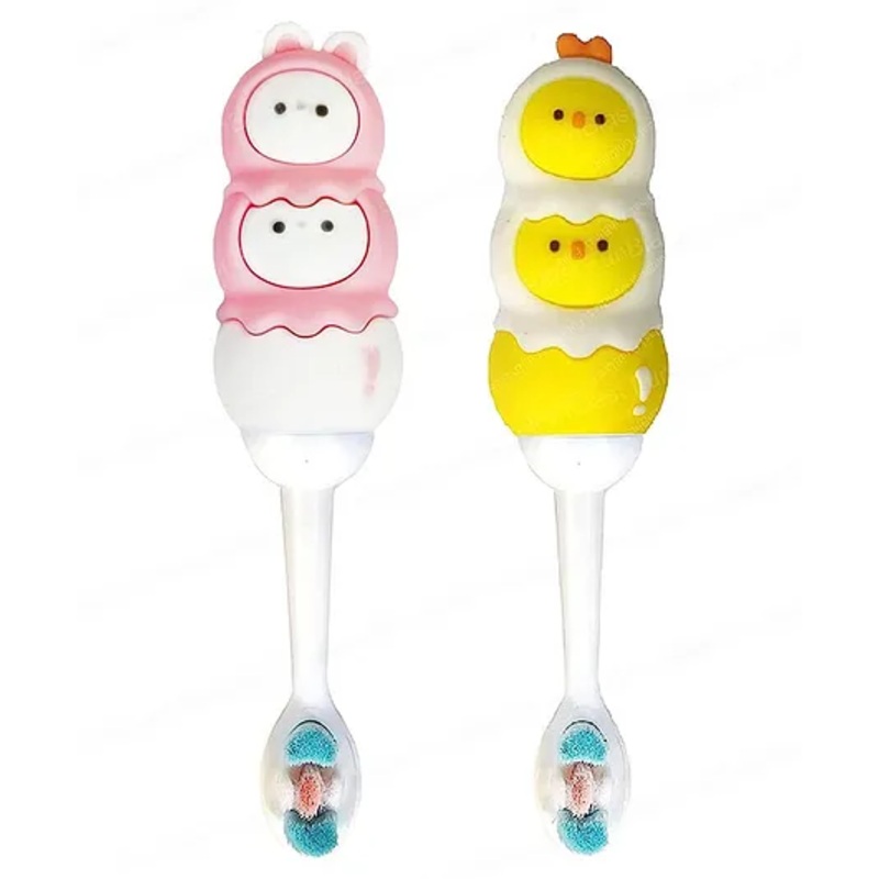FunBlast Cute Animal Design Toothbrush for Kids (Pack of 2 – Random Color)