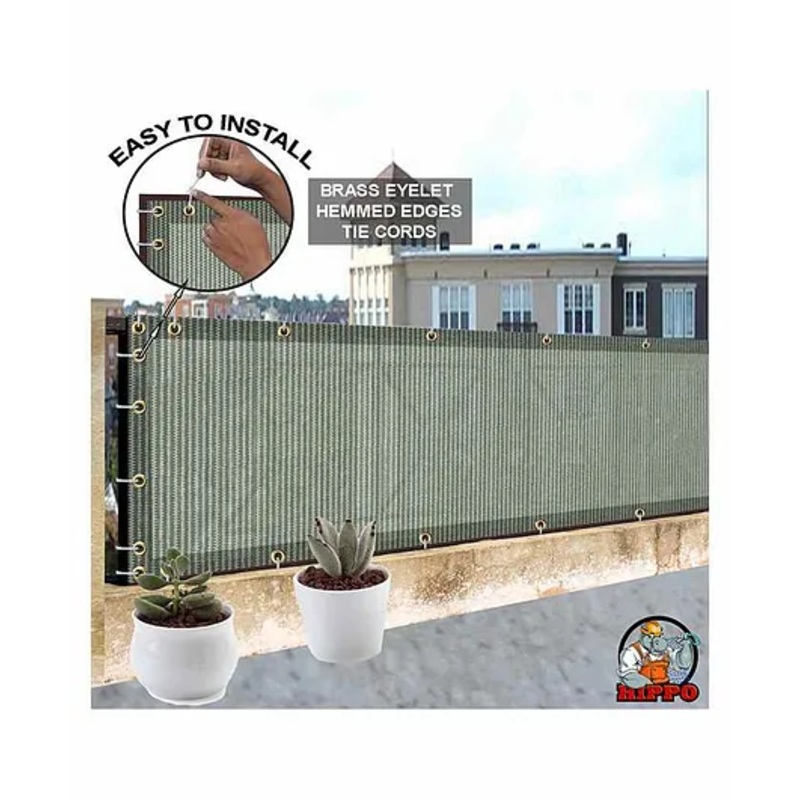 Hippo Balcony Net Moonstone – Green