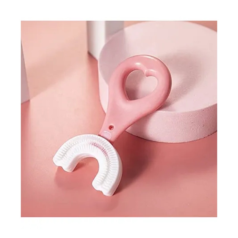 MIHAR ESSENTIALS U Shaped Silicone Toothbrush – Pink