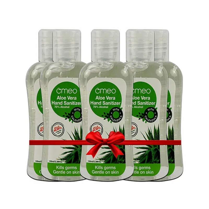 Omeo Aloe Vera Hand Sanitizer Gel – 100 ml (Pack Of 5)