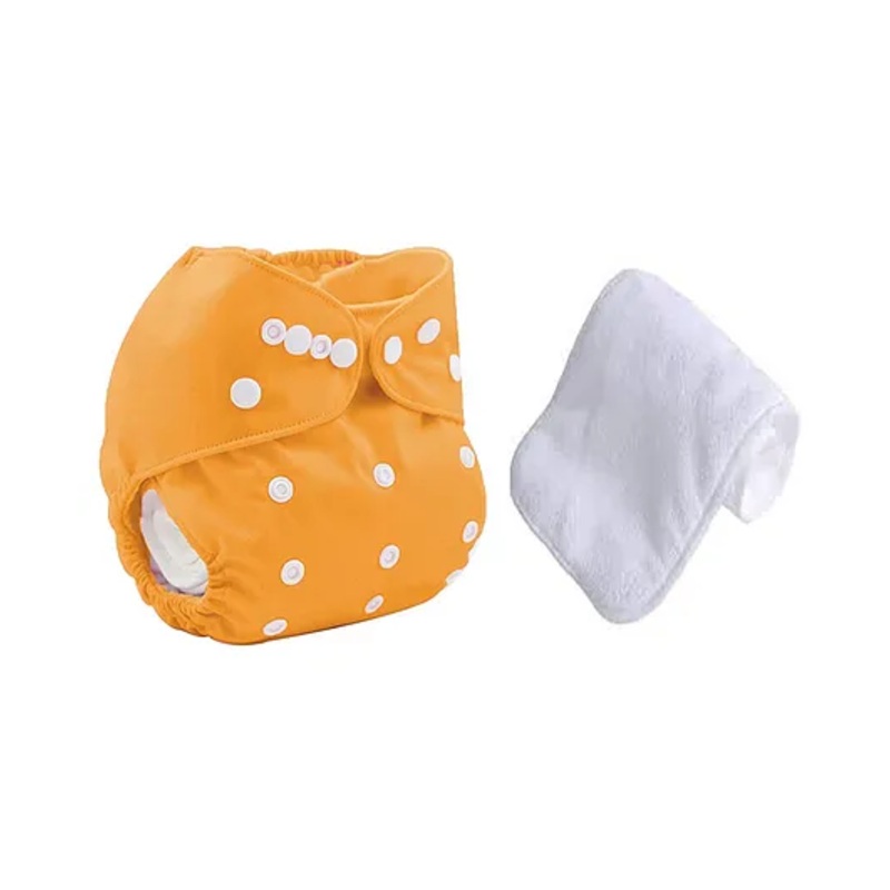 Sparkle Joy Free Size Reusable Cloth Diaper With Insert – Orange
