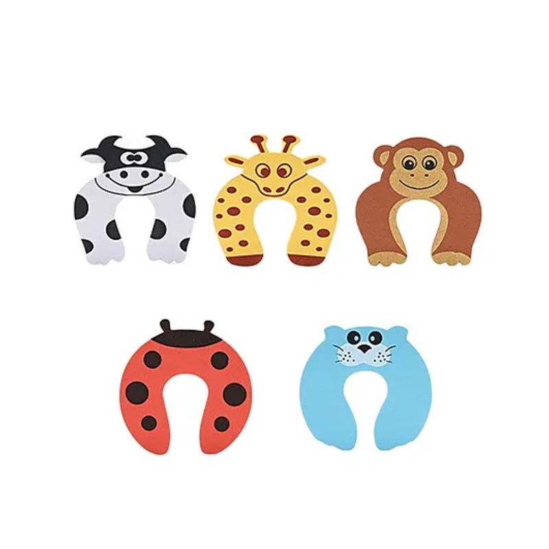 Zikku Animal Shape Kids  Safety Door Stopper Pack of 5 – Multicolour