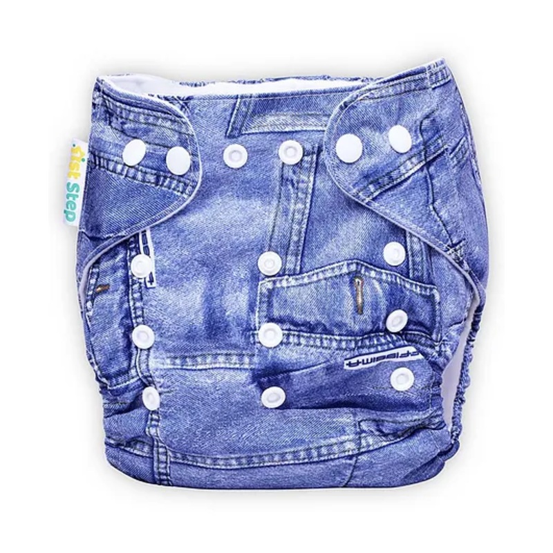 1st Step Adjustable Reusable Diaper With Diaper Liner Solid – Blue