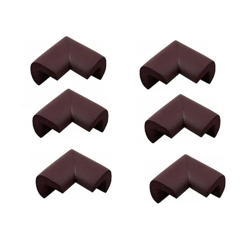 Adore Advanced Safety Series Baby Childproofing Safety Edge Guards S- Pack of 6- Brown