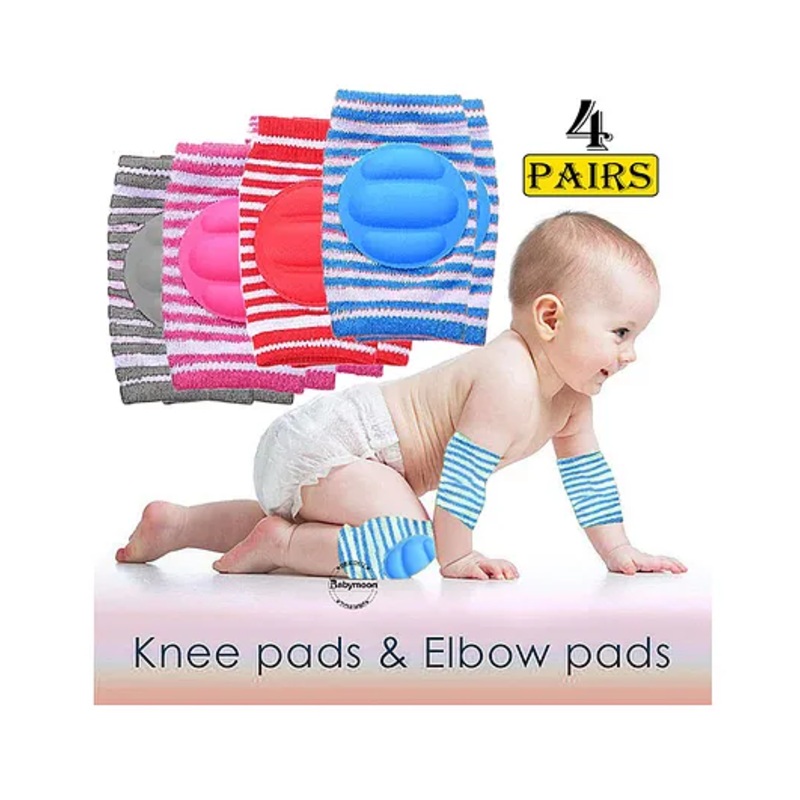 Babymoon Padded Kids Knee Elbow Protection Pads – Set of 4