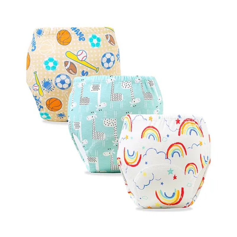 Bembika Babies Cotton Potty Training Pants Printed Design Pack 3 M Size – Multicolor