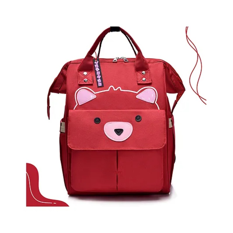 Bembika Multipurpose Backpack Style Diaper Bag – Bear Red