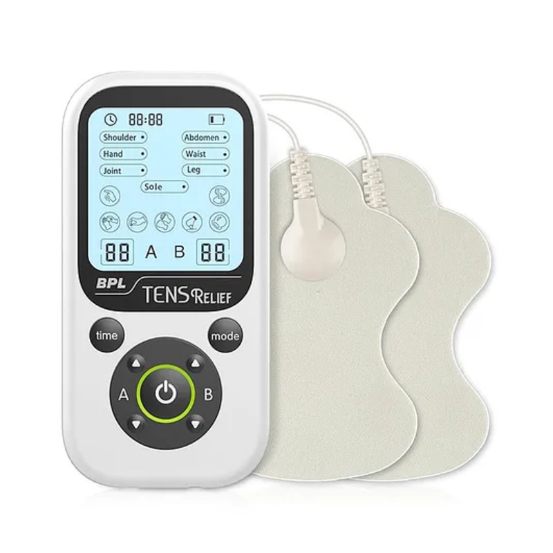 BPL Medical Technologies Electric TENS Massager & Nerve Stimulator Device for Full Body Pain Relief –  White