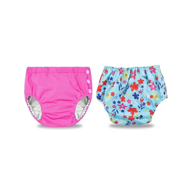 Chinmay Kids Swimming Pants Reusable Swimwear Diaper Pool Pants For Unisex Pack of 2 – Light Pink & Sky Blue