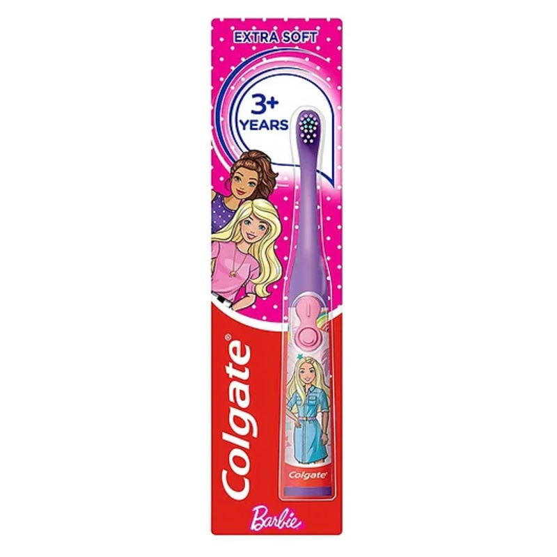 Colgate Kids Barbie Battery Powered Electric Toothbrush Extra Soft Bristles – Multicolor