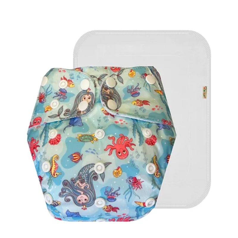 Dumbledo Cloth Diaper Eco-Friendly Reusable Adjustable Free Size Leak Proof Quick Dry Without Insert Pack of 1 – Blue