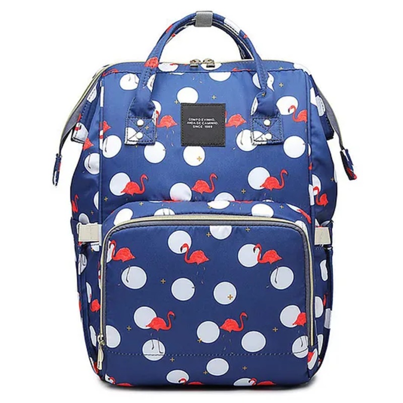 House of Quirk Diaper Bag Maternity Backpack Flamingo Print –  Dark Blue