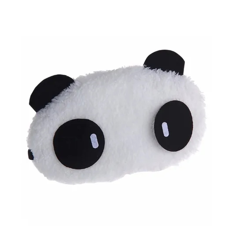Jenna Cylinder Panda Cartoon Sleeping Eye Mask – Black & White