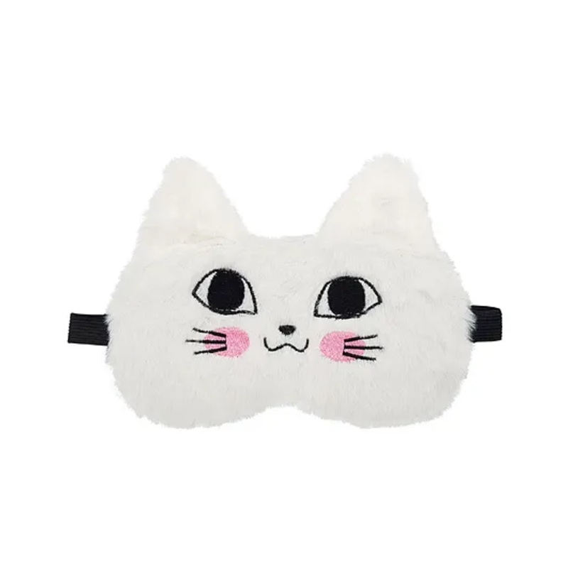 Jenna Fur Tomcat White Cute Sleeping Eye Mask