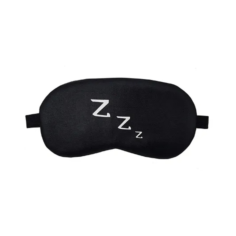 Jenna ZZZ Printed Sleeping Eye Mask – Black