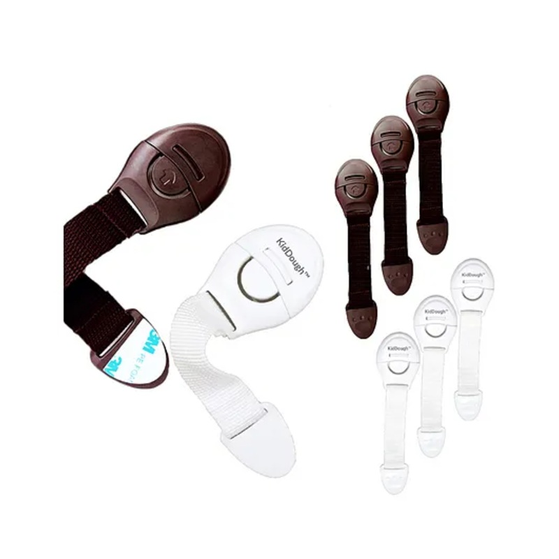 KidDough Furniture Safety Locks Pack Of 8 – Brown White
