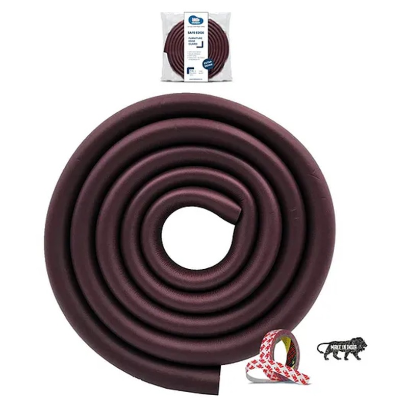 Kids Station NBR BPA-Free Baby Safety Edge Protector – Edge Protector Strip for Infants, Sharp Edges – Toddler proofing Cover – Childproof Guards – High Dense Foam Cushion – U shaped – 2m Long (Brown)