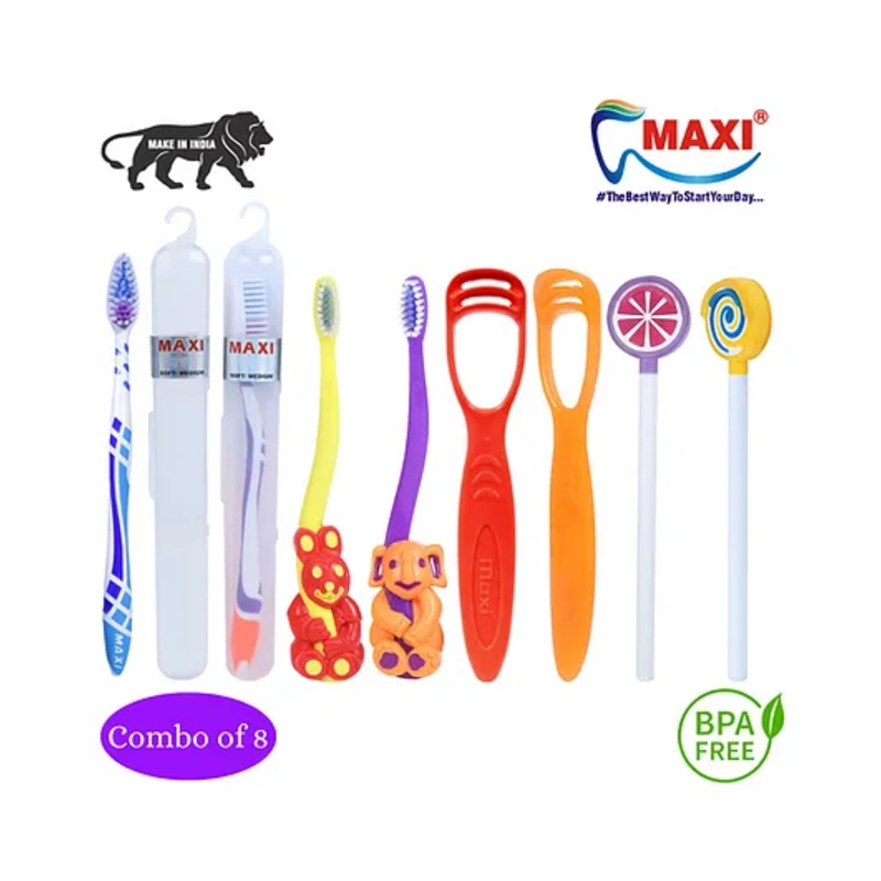 MAXI Mommy Baby Oral Care Pack of 8 – Multicolor