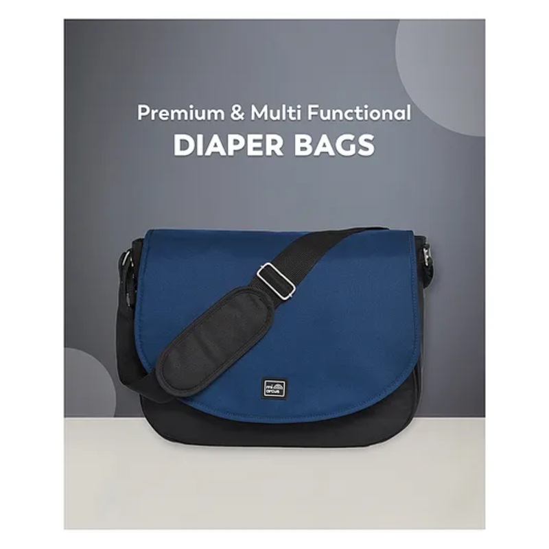 Mi Arcus Diaper Bag with Diaper Changing Sheet & One Wet Bags for Multipurpose, Travel for Mom and Dad- Blue