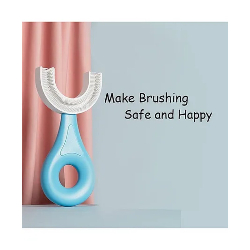 MIHAR ESSENTIALS U Shaped Silicone Toothbrush – Blue