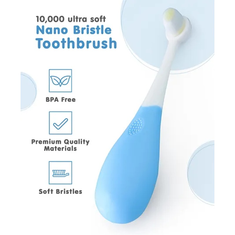 Nano Bristle Cotton Toothbrush – Blue