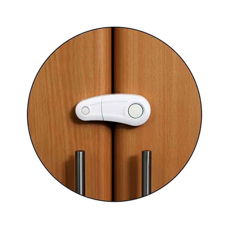 Safe-O-Kid Child Safety Cabinet Lock  – White
