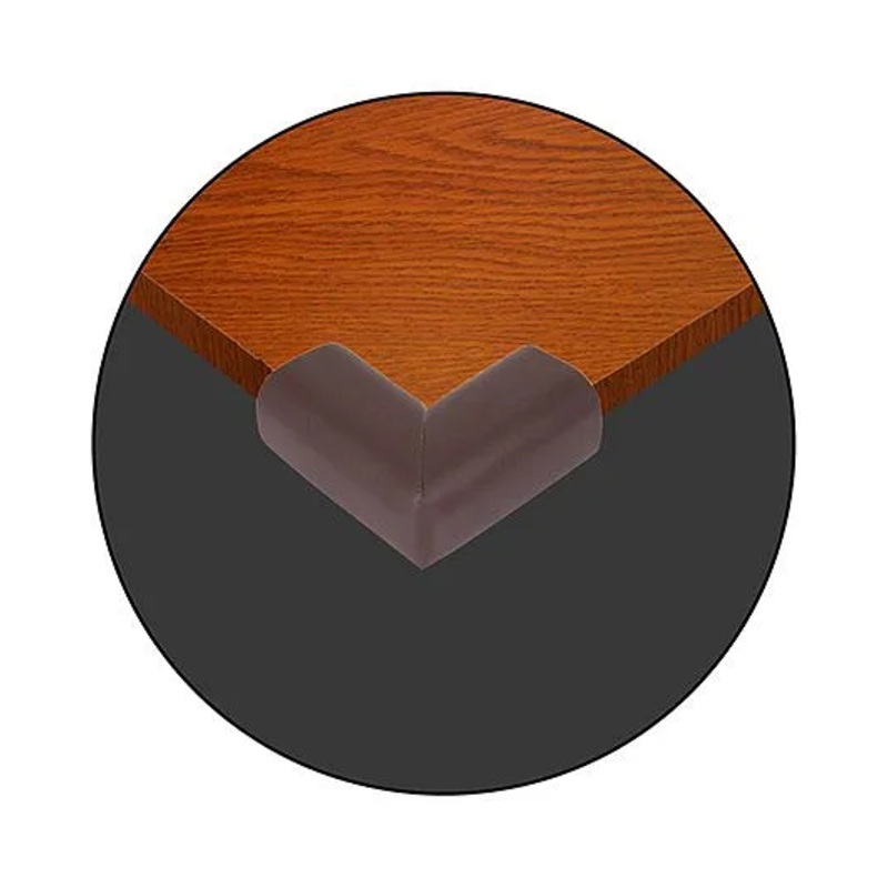 Safe-O-Kid Corner Guard Cushions L-Shaped Large Size Pack of 12 – Brown Texture