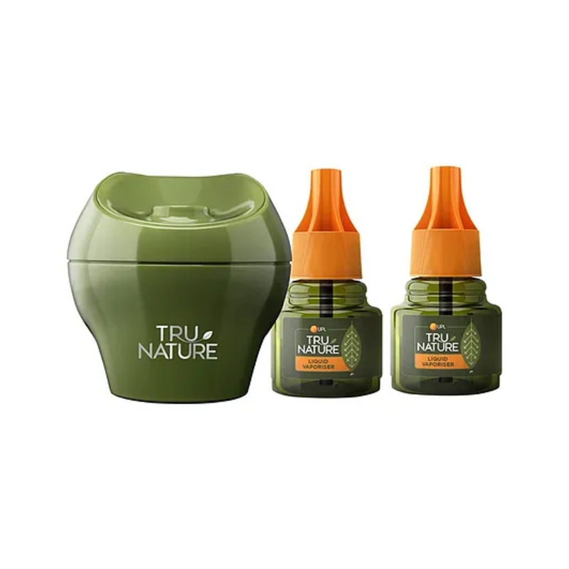 Tru Nature Herbal Mosquito Repellent Vaporizer Machine with 2 Refills  Plant-Based & Safe for Kids – 45 ml Each