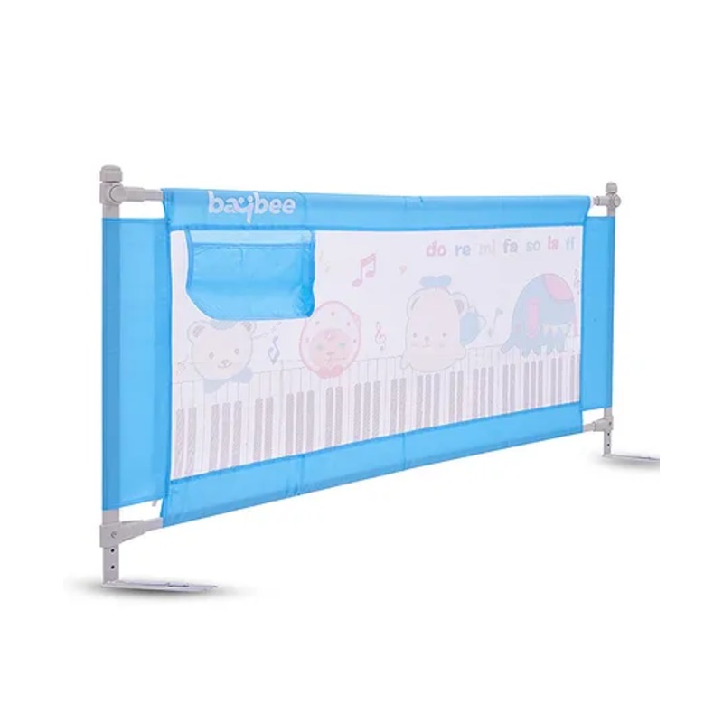 Baybee Portable & Height Adjustable Safeguard Barrier Bed Rail Length 180 cm – Blue