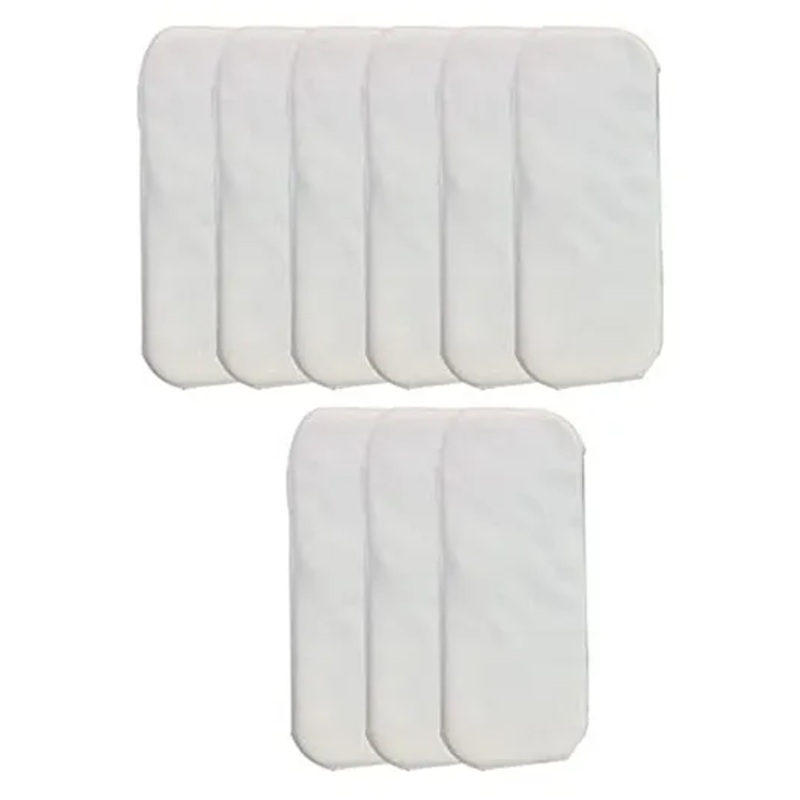 Chinmay Kids Baby Insert Pads Reusable Soft 5 Layers Inserts For Baby Cloth Diaper High Absorbing Washable Liners Set Of 9 – White