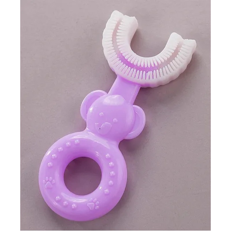 DOMENICO Soft Sillicone U-Shaped Head 360 Degree Toothbrush – Purple